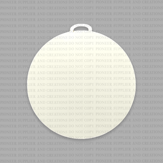 Circle Shaped Solid Ornament Charm Sublimation Blank