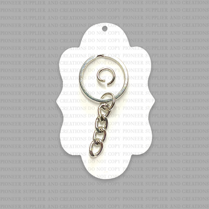 Oval Luxe Shaped Keychain Sublimation Blank Style 13