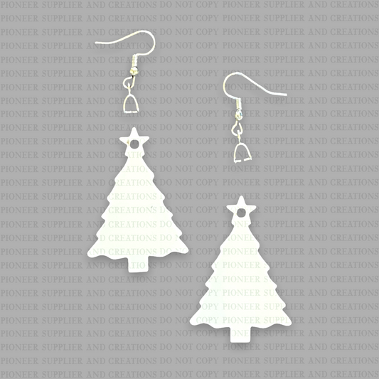 Star Tree Shaped Earring Sublimation Blanks