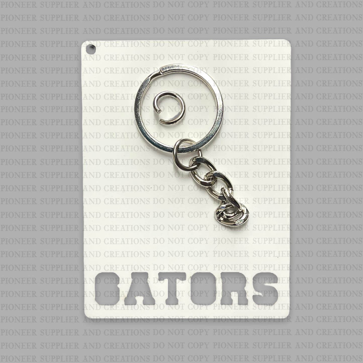 Gators Mascot Spirit Keychain Sublimation Blank