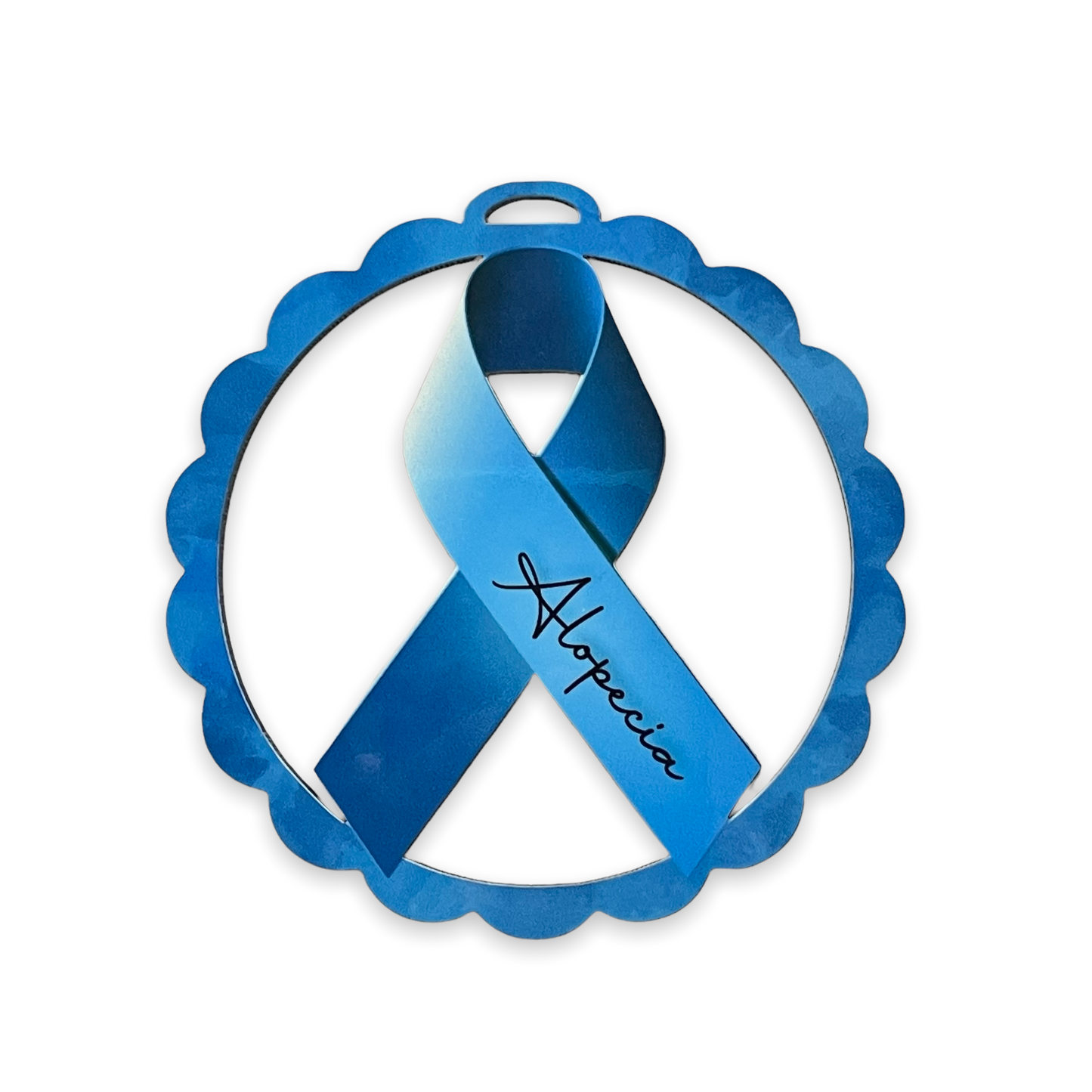 Cancer Awareness Scalloped  Car Charm Sublimation Blank - Style 2
