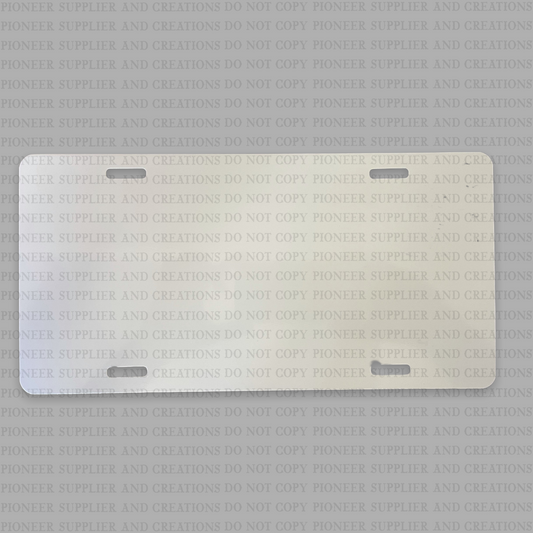License Plate Car Tag | 6"x12" Aluminum Sublimation Blank - Pioneer Supplier & Creations
