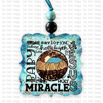 Ornate Square Shaped Sublimation Ornament Blank