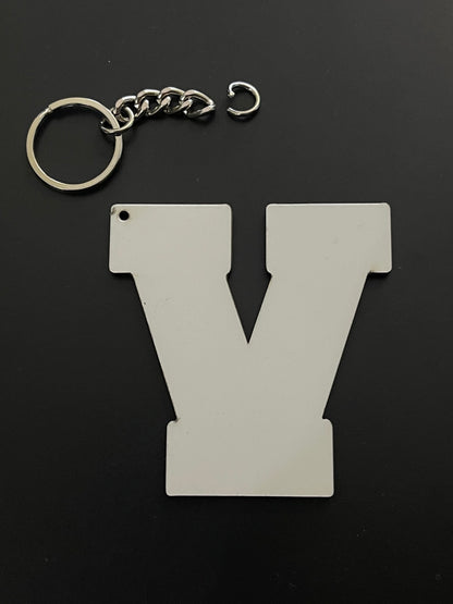 Varsity Alphabet Letter Keychain Sublimation Blank