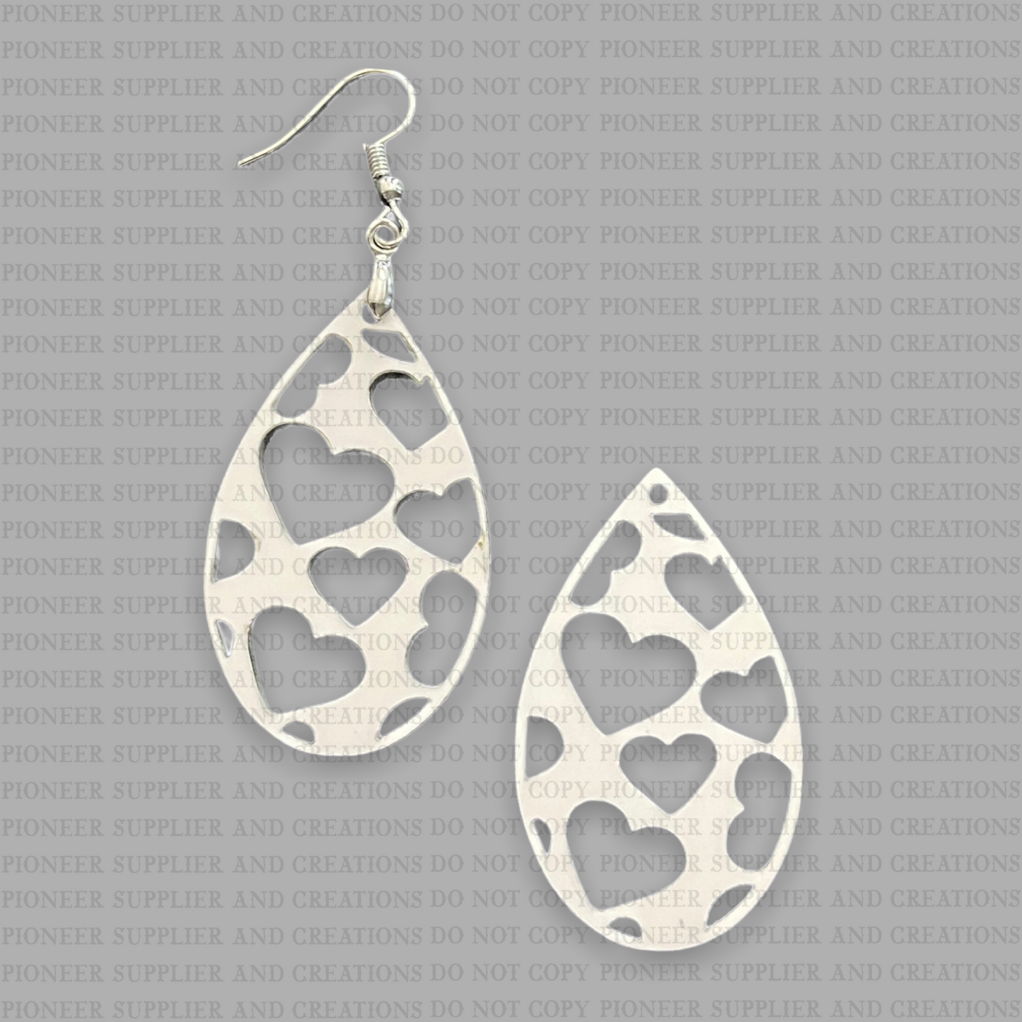 Heart of Hearts Shaped Earring Sublimation Blanks