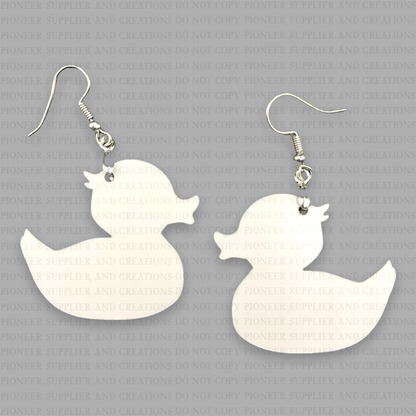 Duck Shaped Sublimation Earring Blanks