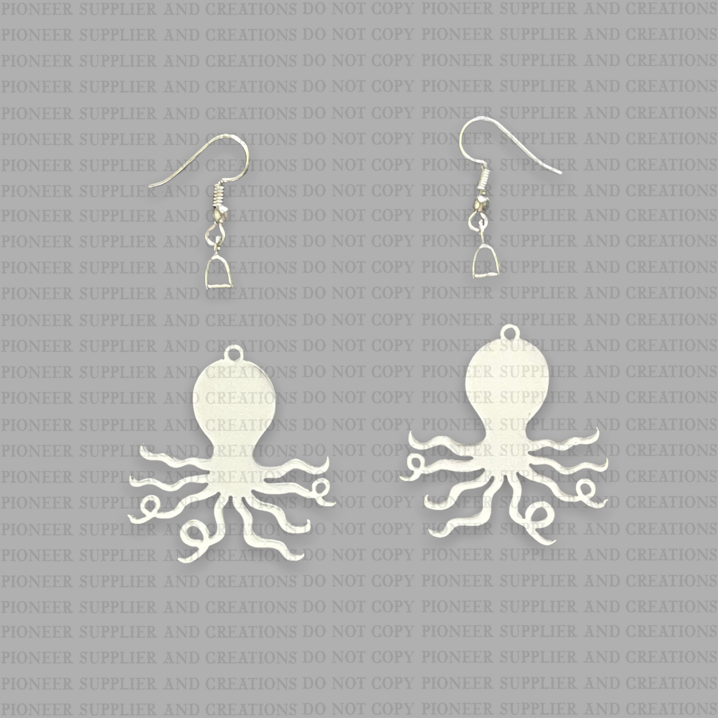 Octopus Shaped Earring Sublimation Blanks